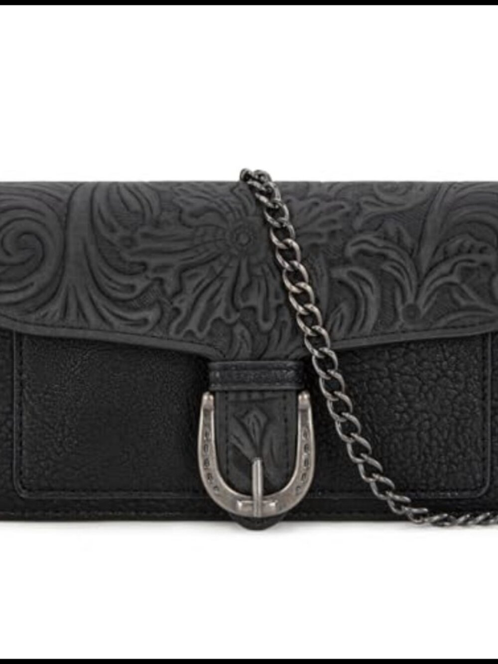 Western Crossbody Purse with Chain Strap Wristlet Clutch Card Slots